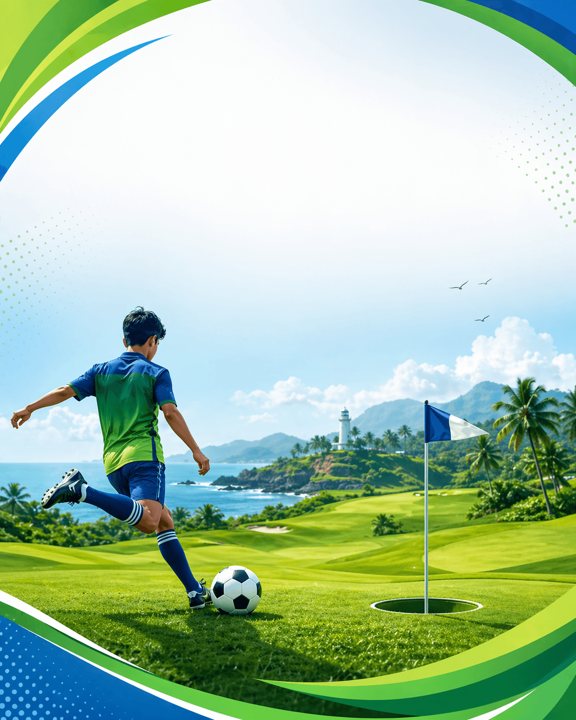 FootGolf ball on a course